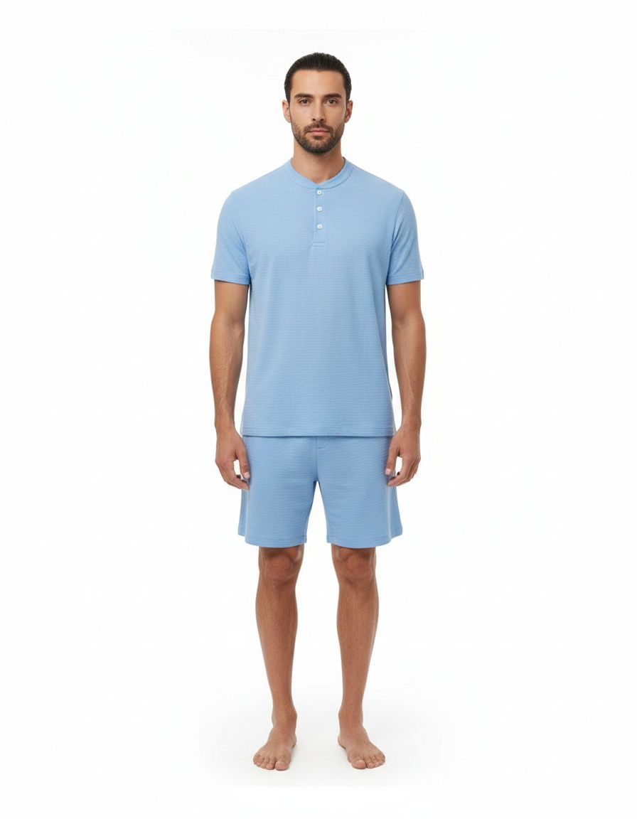 Cotton and Linen Breathable Two-Piece Casual Suit for Men's Sports Wear