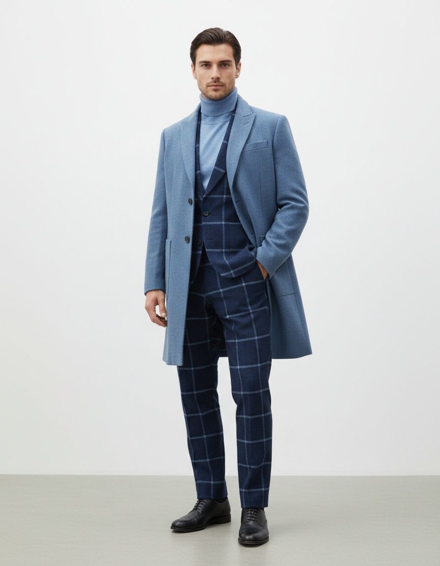 Abrigo largo estilo británico para hombre, transpirable, informal, para invierno.