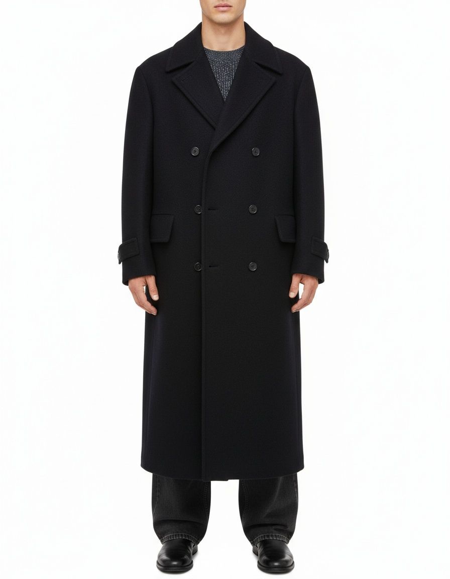 Men's Long Casual Winter Trench Coat