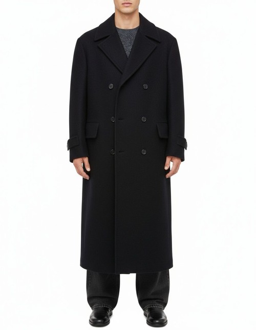 Men's Long Casual Winter Trench Coat