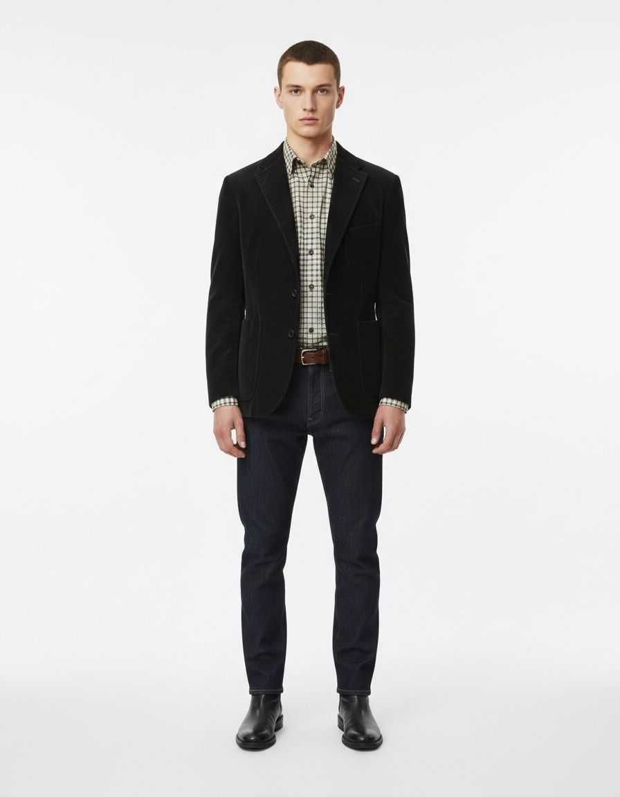 Solid Color Casual Fashion Corduroy Jacket for Spring Autumn Men's Outerwear