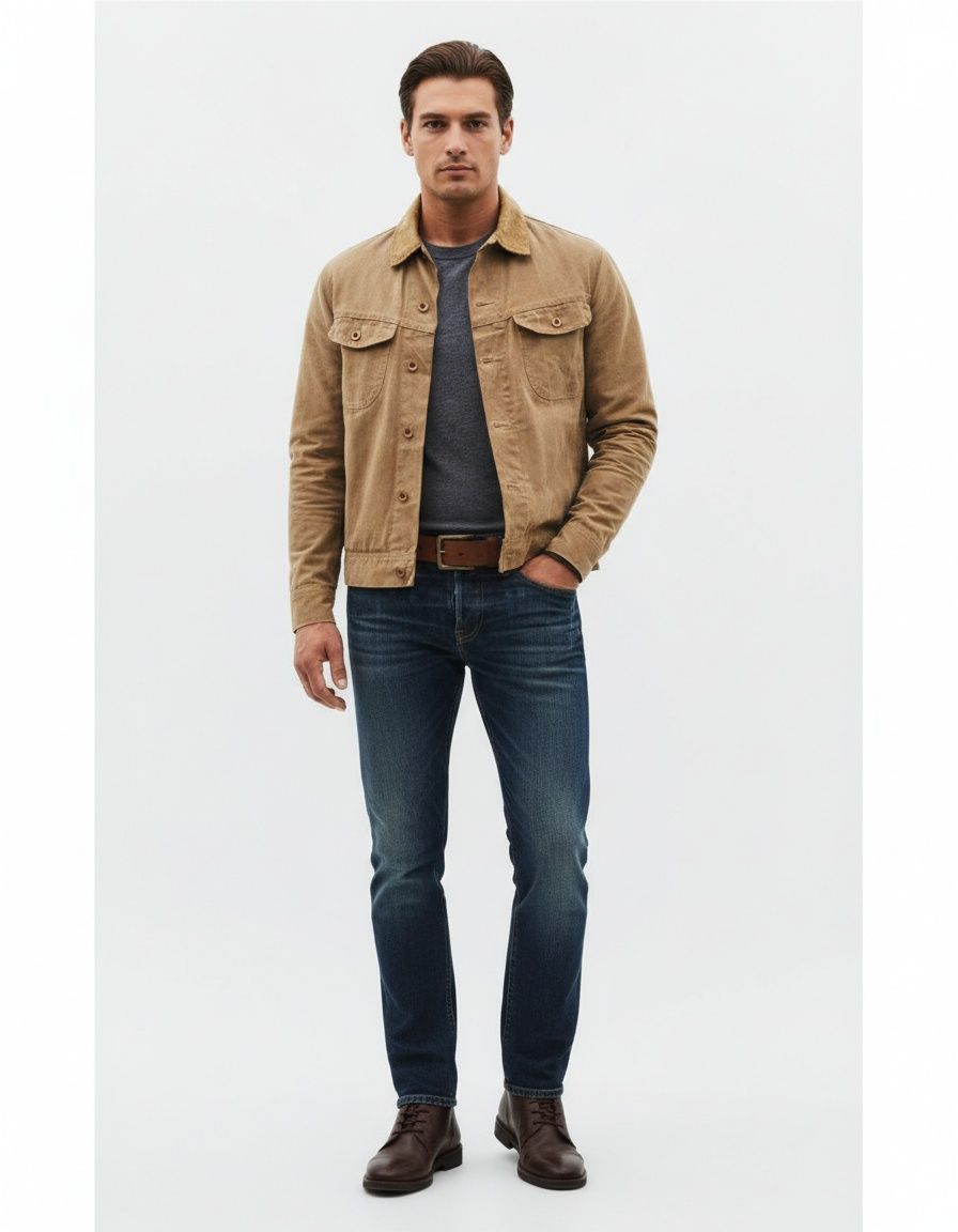 Chaqueta de solapa entallada de un solo pecho para hombre, ideal para primavera y otoño.