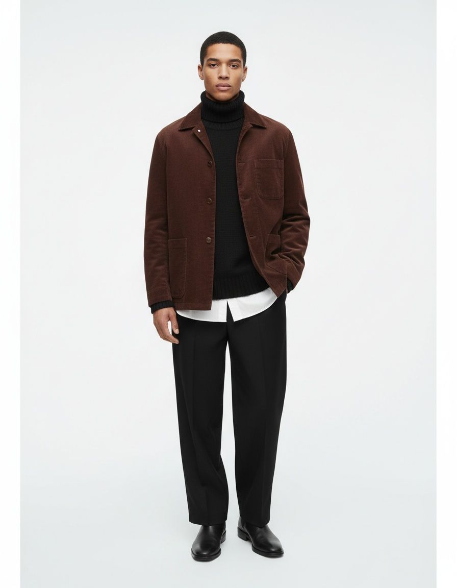 Cotton Linen British Style Slim Fit Suit Jacket for Men's Casual Spring and Autumn Wear