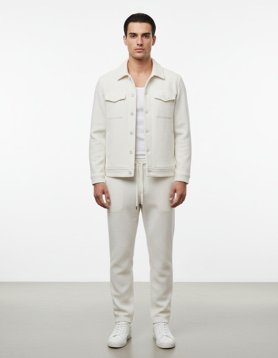 Cotton Blend Loose Fit Jacket - Breathable Casual Autumn Menswear