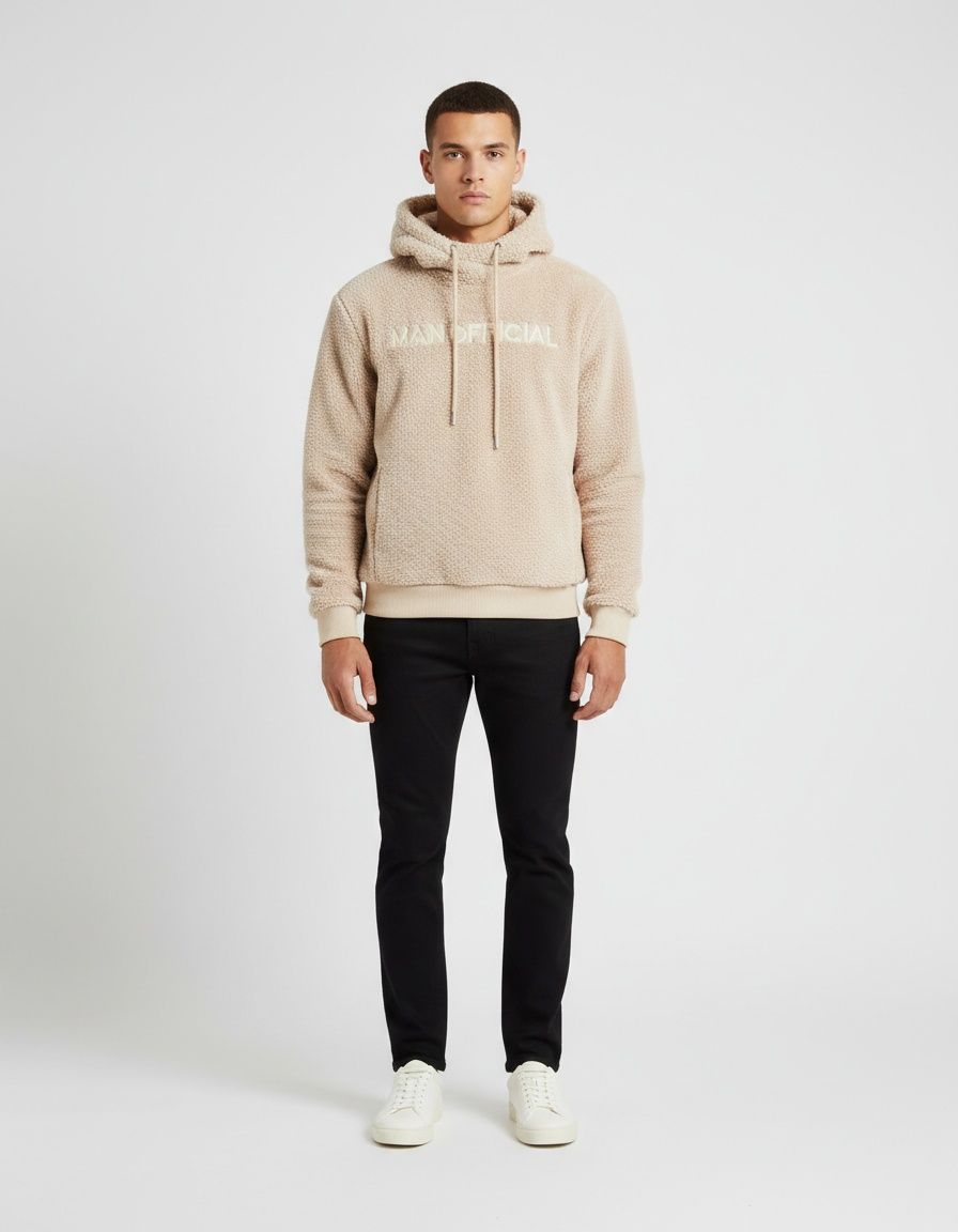 Plush Loose Fit Winter Menswear Jacket with Breathable Cotton Blend Style