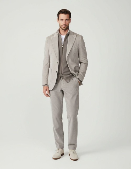 Blazer de pana informal de corte entallado para hombre