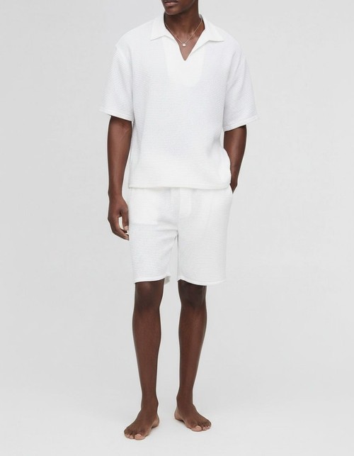 Casual Solid Color Collared Sports Suit for Spring and Summer Activities