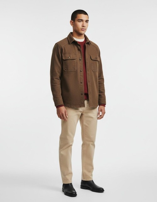 Men's Retro Style Casual Shirt with Pockets