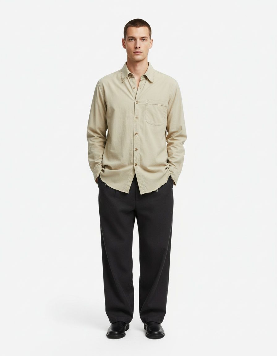 Cotton Linen Short-Sleeve Breathable Shirt - Loose Fit Summer Menswear