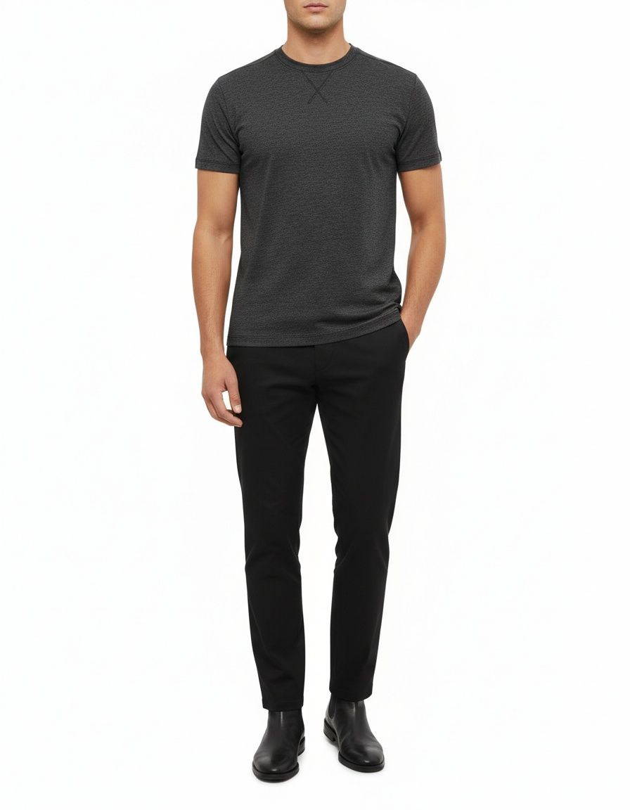 Cotton Short-Sleeve Round Neck T-Shirt - Breathable Casual Menswear for Summer