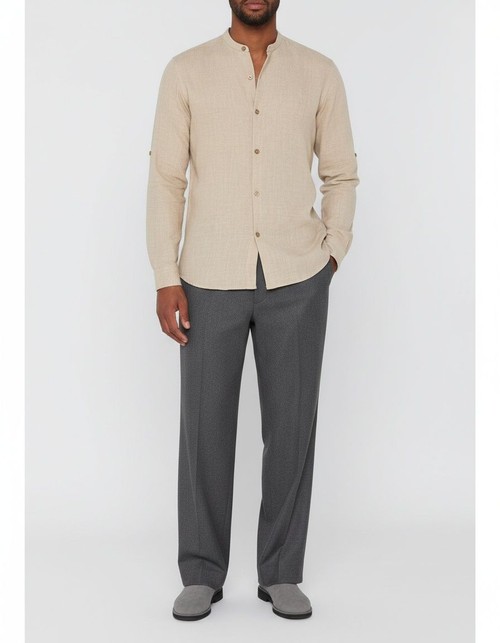 Camiseta holgada de mezcla de algodón transpirable - Ropa informal de estilo urbano para hombre