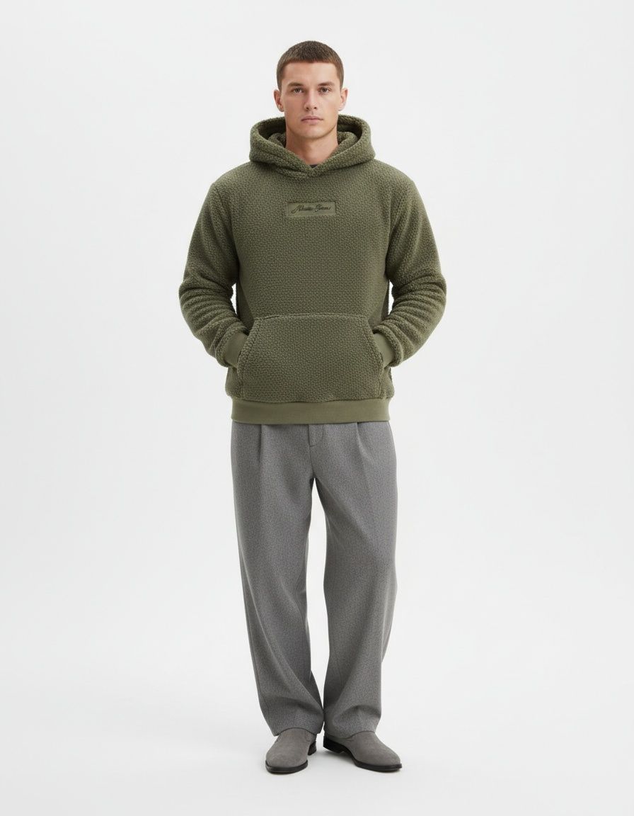 Men's Fleece Casual Hoody with Kangaroo Pocket