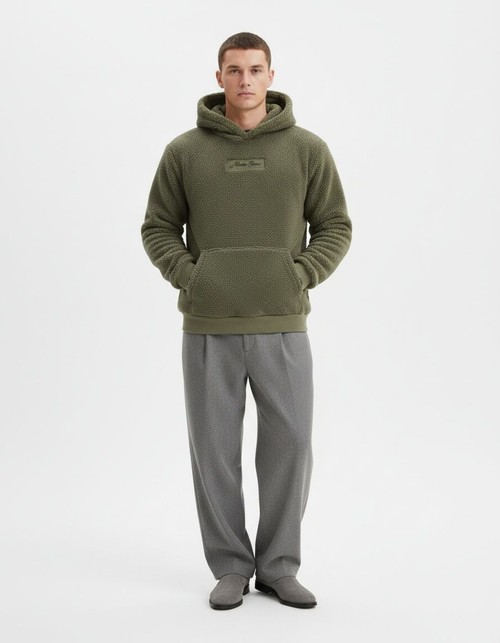 Men's Fleece Casual Hoody with Kangaroo Pocket