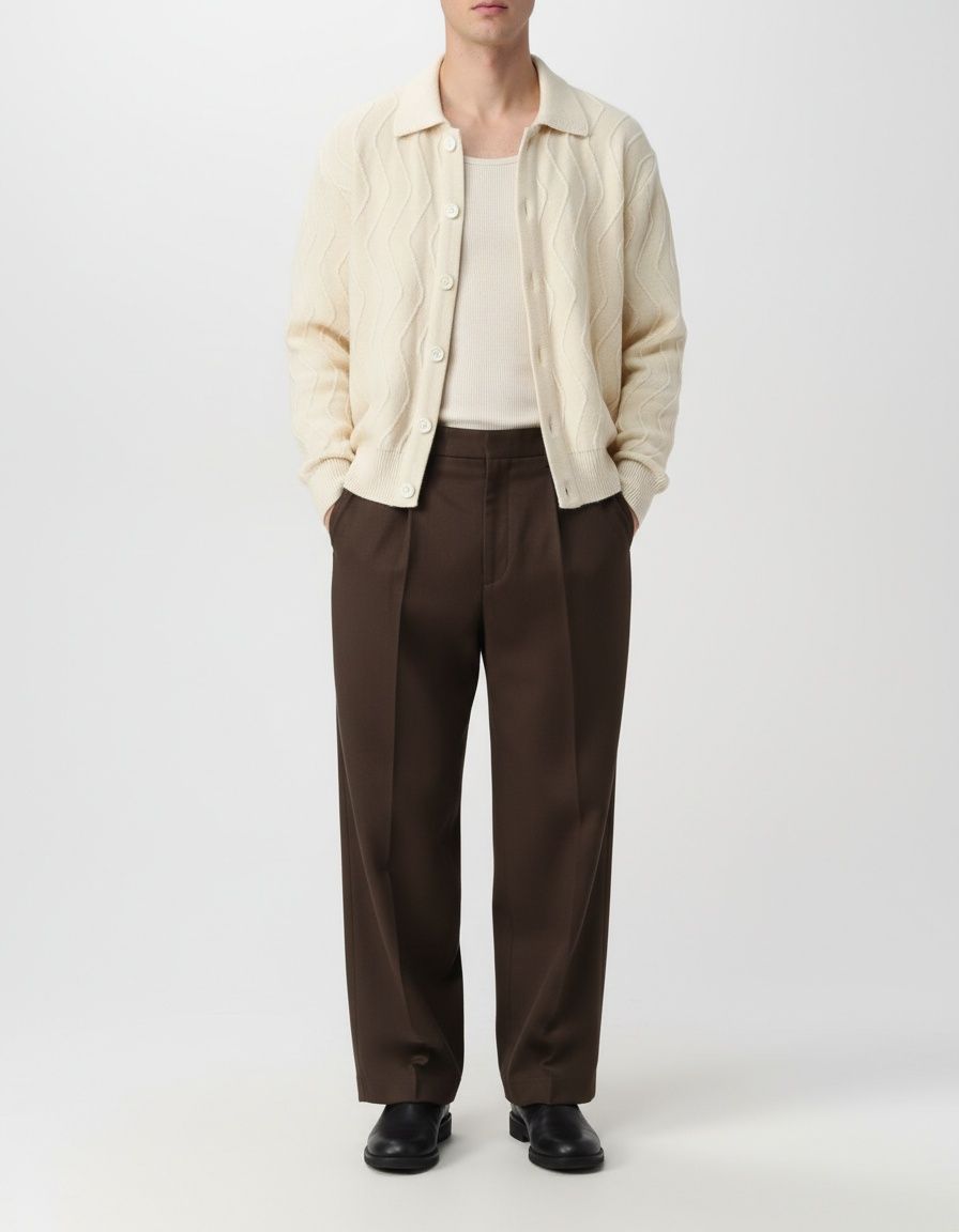 Cárdigan de punto retro con cremallera y jacquard, top informal transpirable de invierno