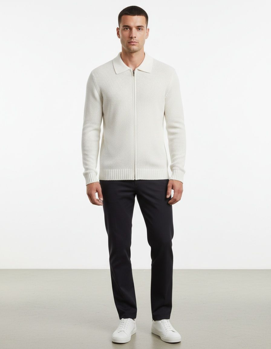 Wool Blend Breathable Loose Fit Men's Sweater for Casual Winter Wear