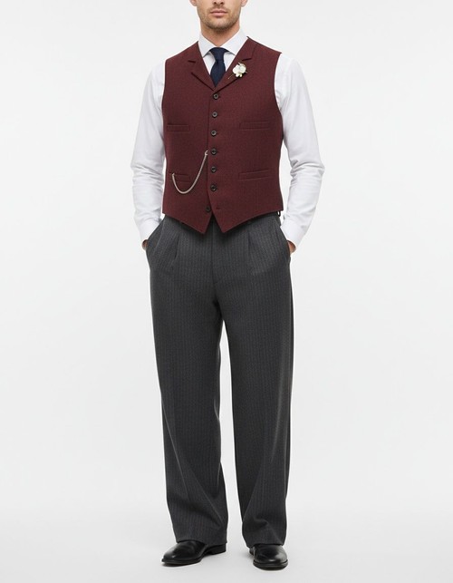 Chaleco con botones de solapa estilo británico para ropa informal de invierno