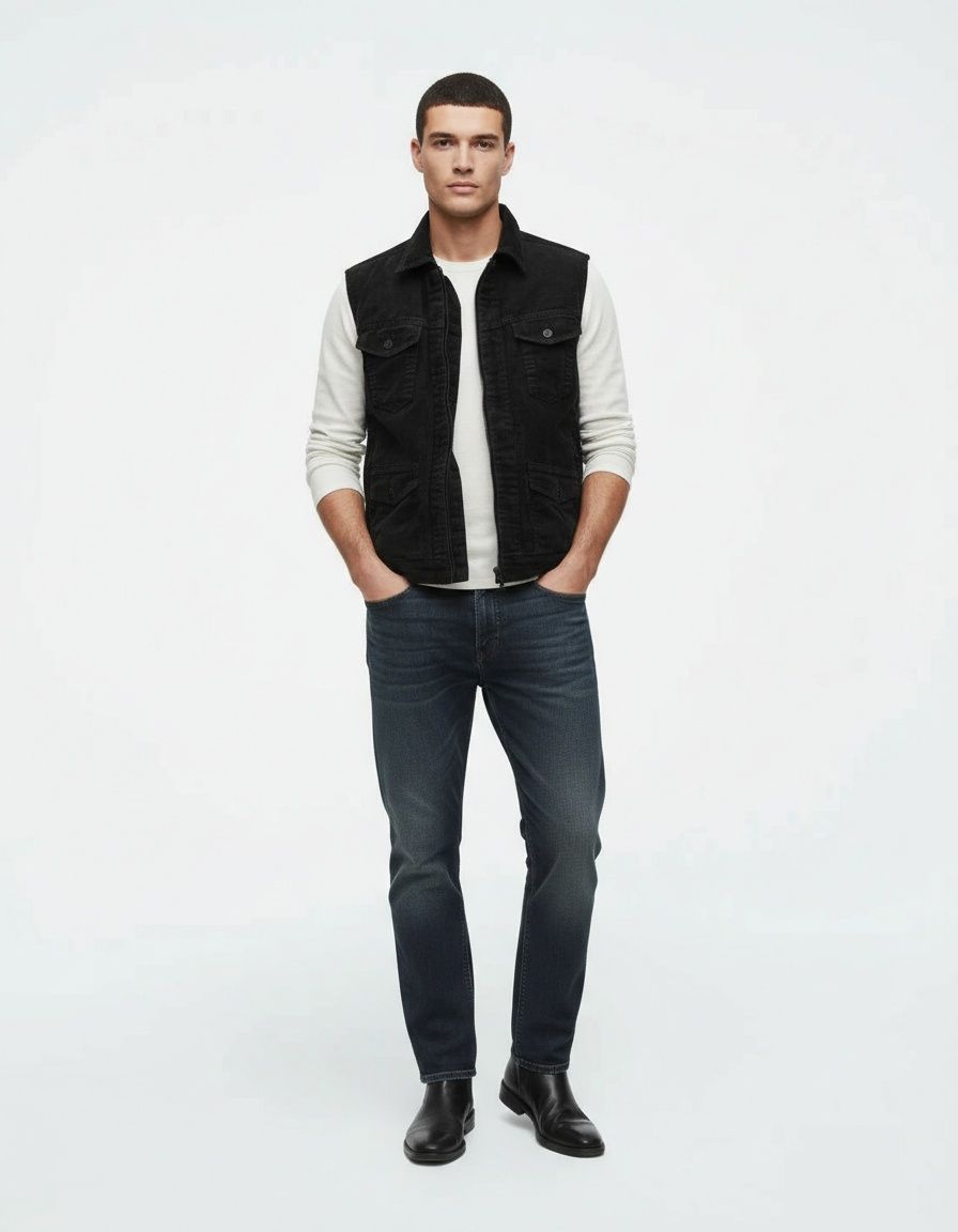 Chaleco sin mangas de pana retro para hombre, ropa de abrigo informal y transpirable para otoño e invierno.