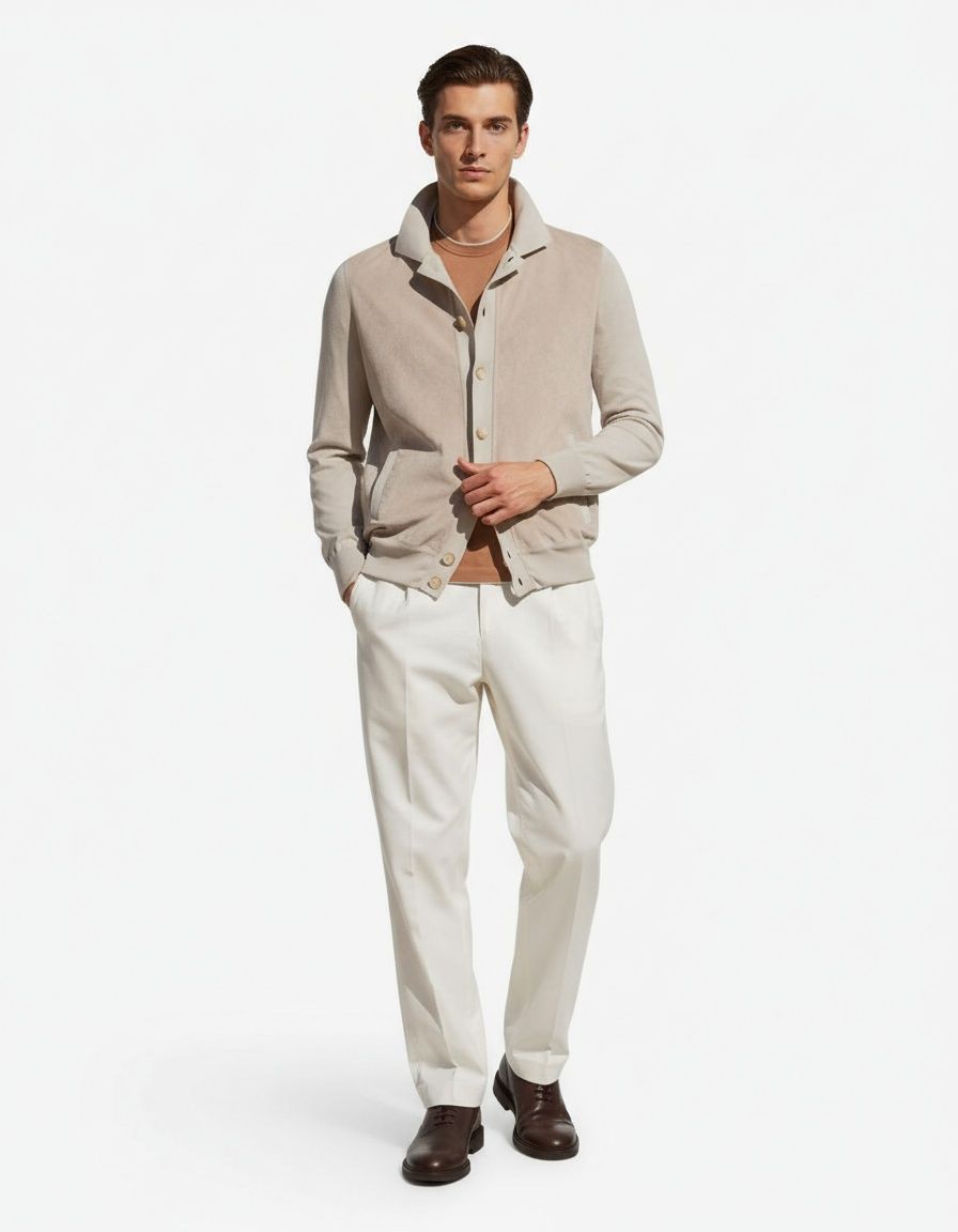 Men's Contrast Stand-Up Collar Sleeveless Casual Vest