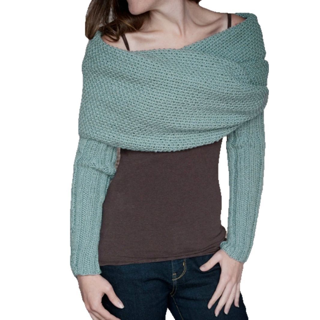 Knit Convertible Scarf Shawl - Textured Casual Fall Winter SSU-00118