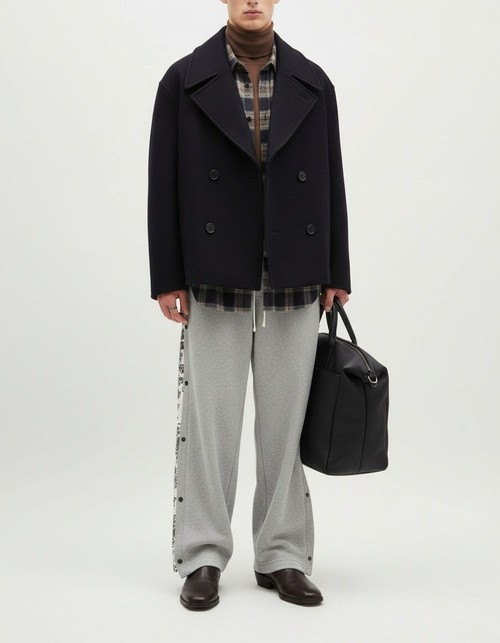 Pantalones deportivos casuales de moda con diseño de patchwork para primavera y verano para hombre.