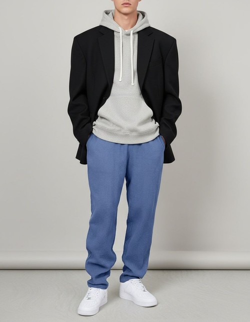 Loose Fit Straight Leg Hip Hop Pants for Menswear