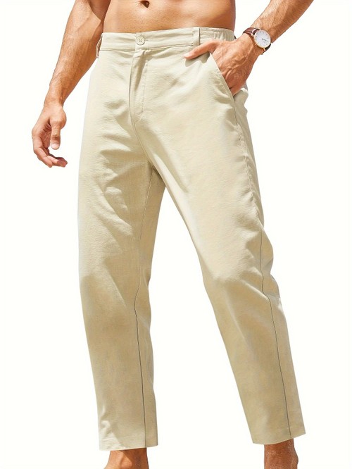 Atmungsaktive Business-Casual-Hose aus Baumwollmischgewebe für Herren, Frühling und Sommer