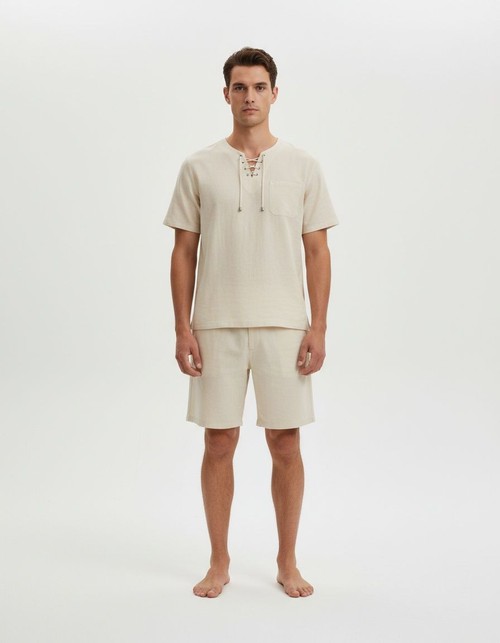 Streetwear Printed Short-Sleeve T-Shirt and Shorts Set for Men's Casual Summer Wear