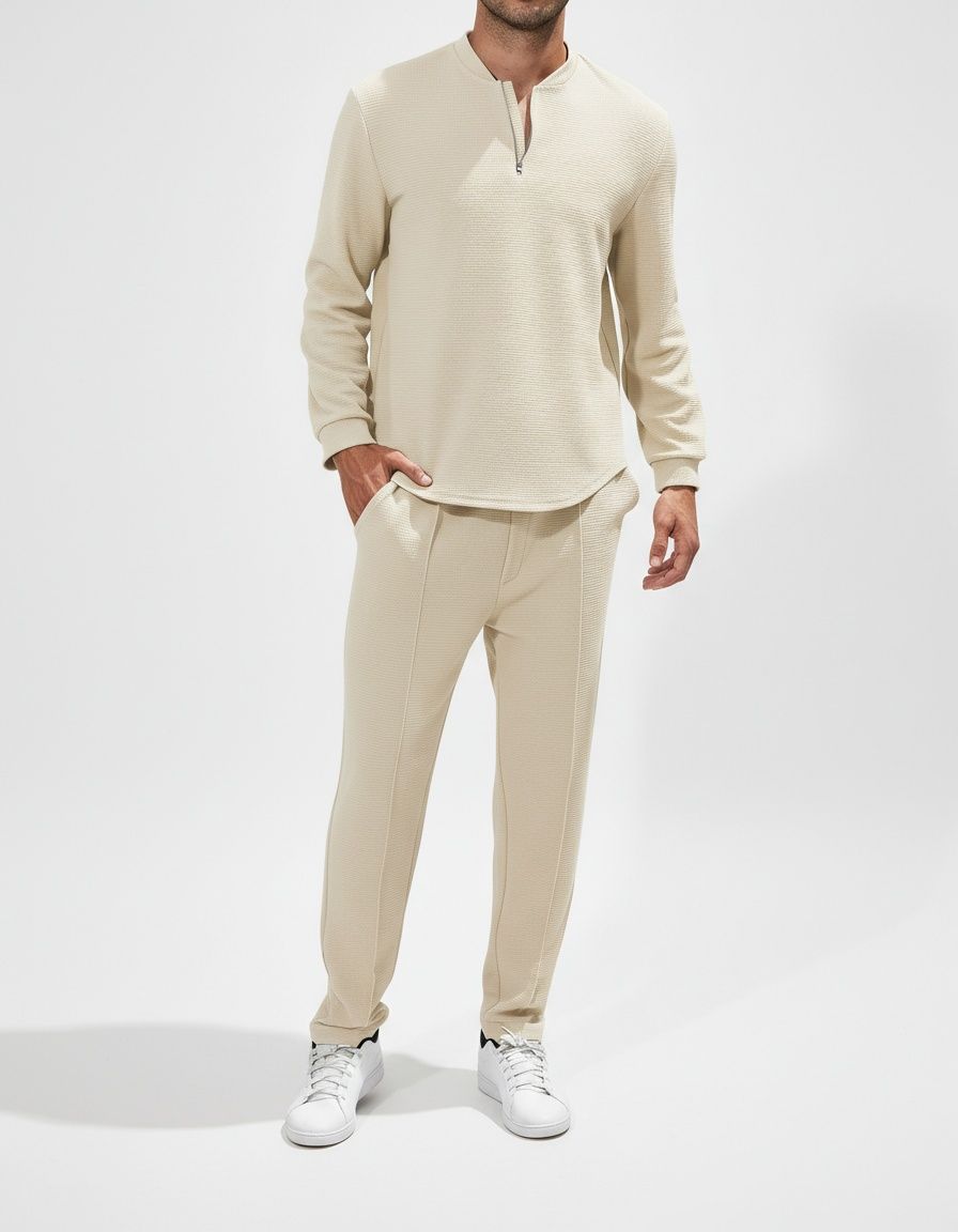 Conjunto deportivo informal de primavera tejido con comodidad transpirable para hombre