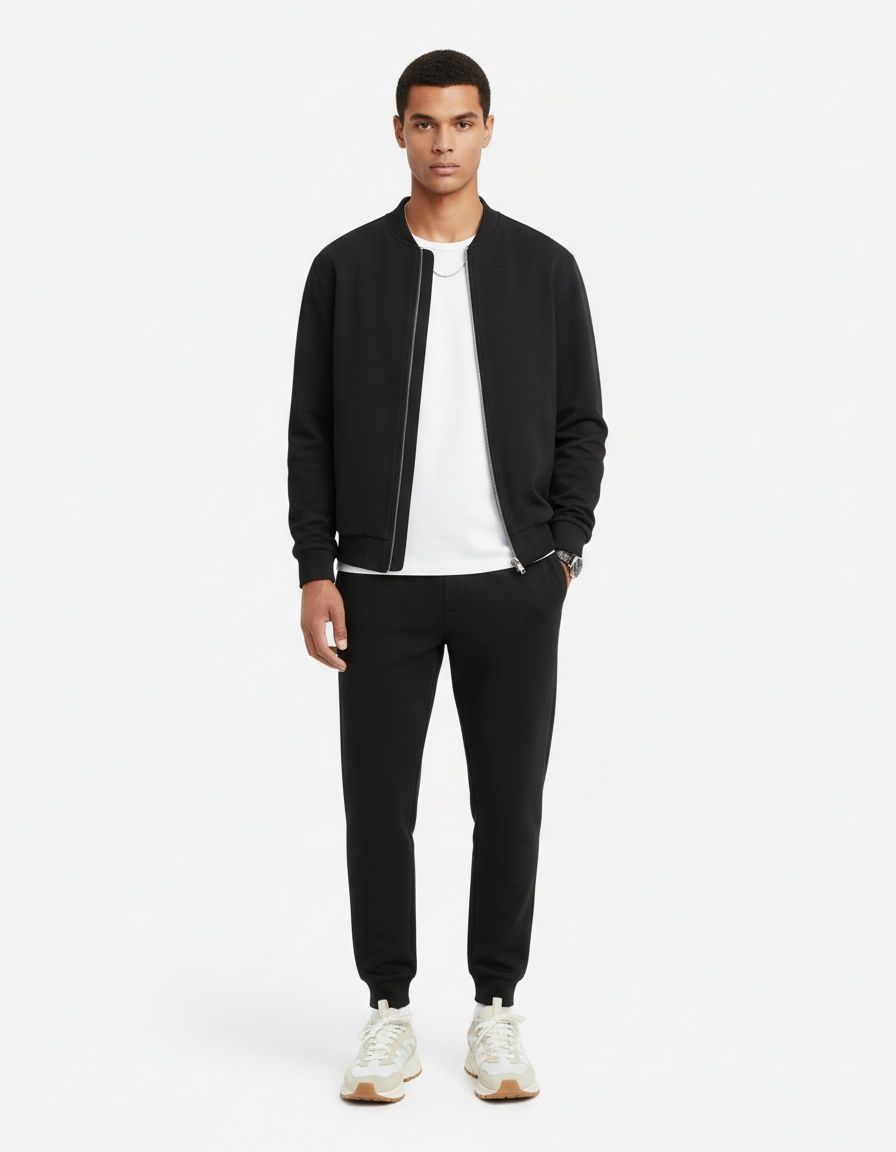 Lässiger zweiteiliger Sportanzug aus Baumwollmischgewebe für Herren – ideal für den Herbst und Outdoor-Aktivitäten