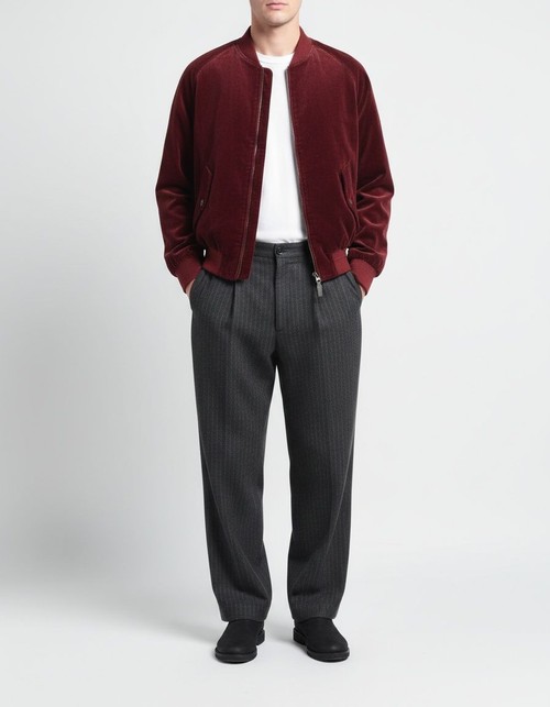 Lapel Zip-Up Winter Bomber Jacket with Casual Fit for Men