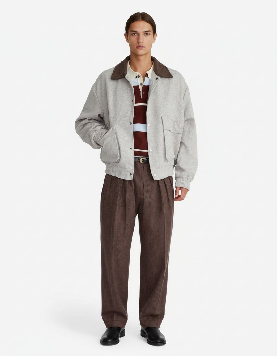 Loose Fit Breathable Casual Jacket for Men's Winter Wear