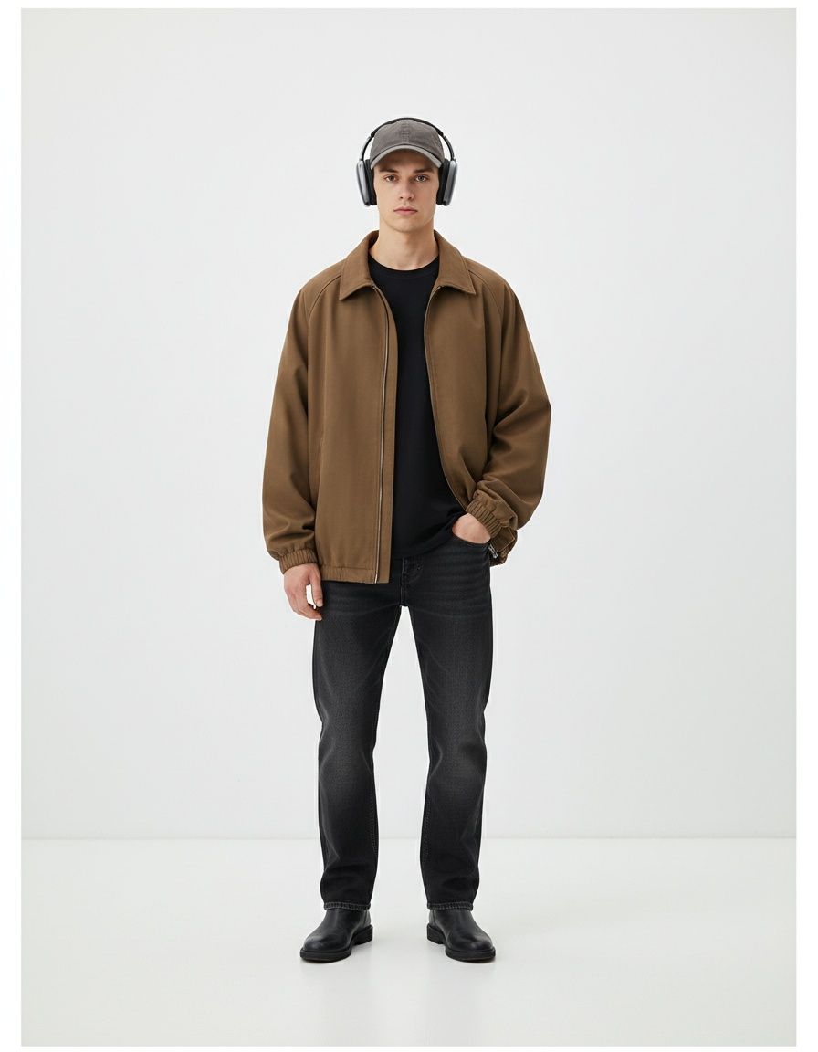 Chaqueta de invierno informal de gamuza con solapa elegante y ajuste transpirable para hombre