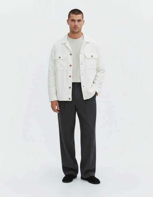 Cord-Retro-Arbeitsjacke mit zwei Taschen und atmungsaktiver, lässiger Passform für Herren