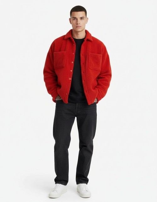 Plush Loose Fit Cardigan Jacket with Breathable Winter Comfort for Men