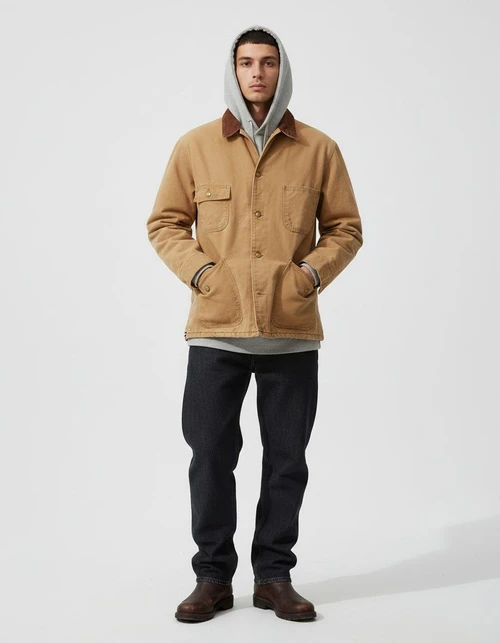 Chaqueta retro americana con solapa y botones, con bolsillos, para hombre, ropa informal de invierno.