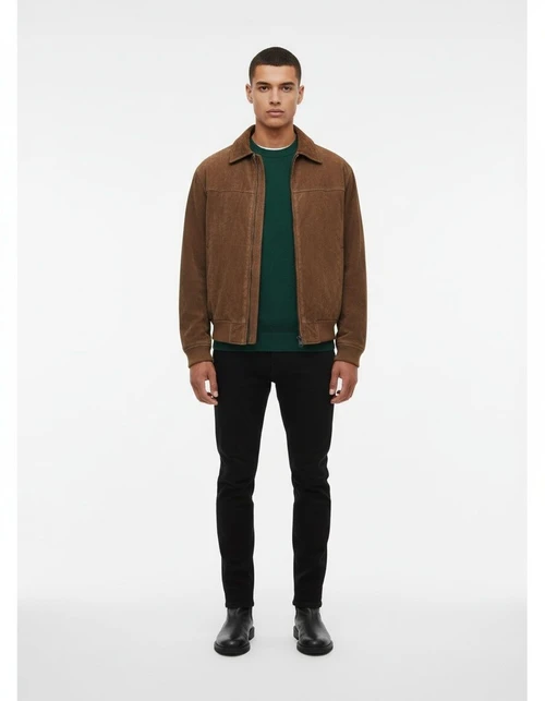 Chaqueta de invierno cortavientos estilo retro con ajuste informal para hombre