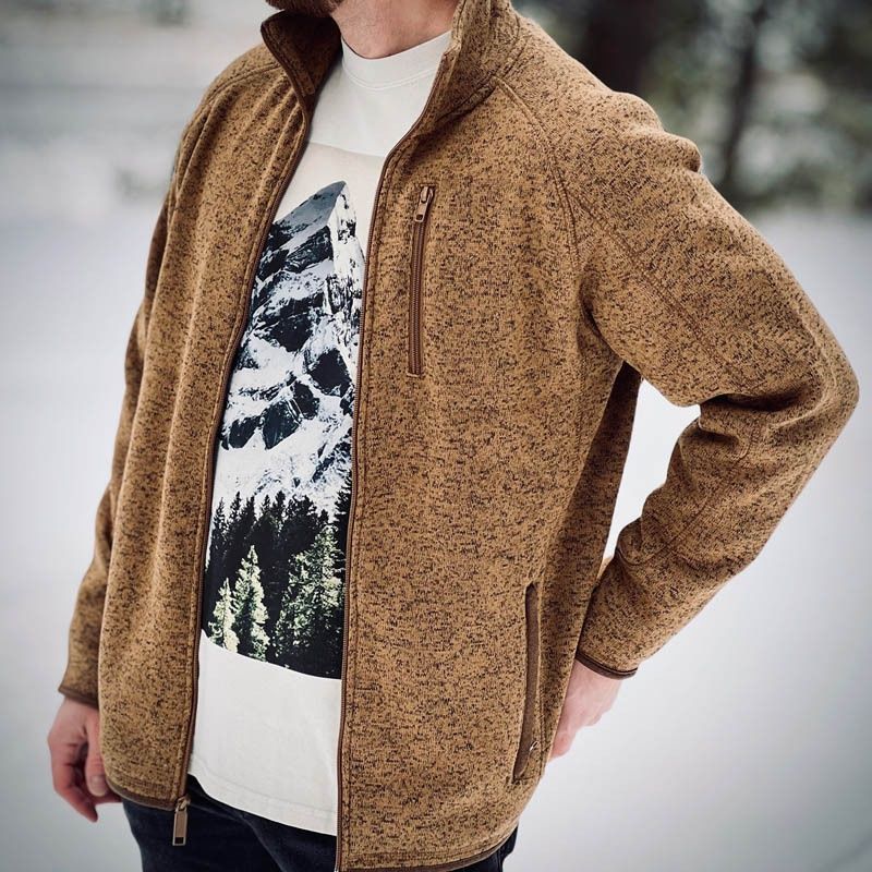 Chaqueta informal de invierno con cremallera completa para hombre