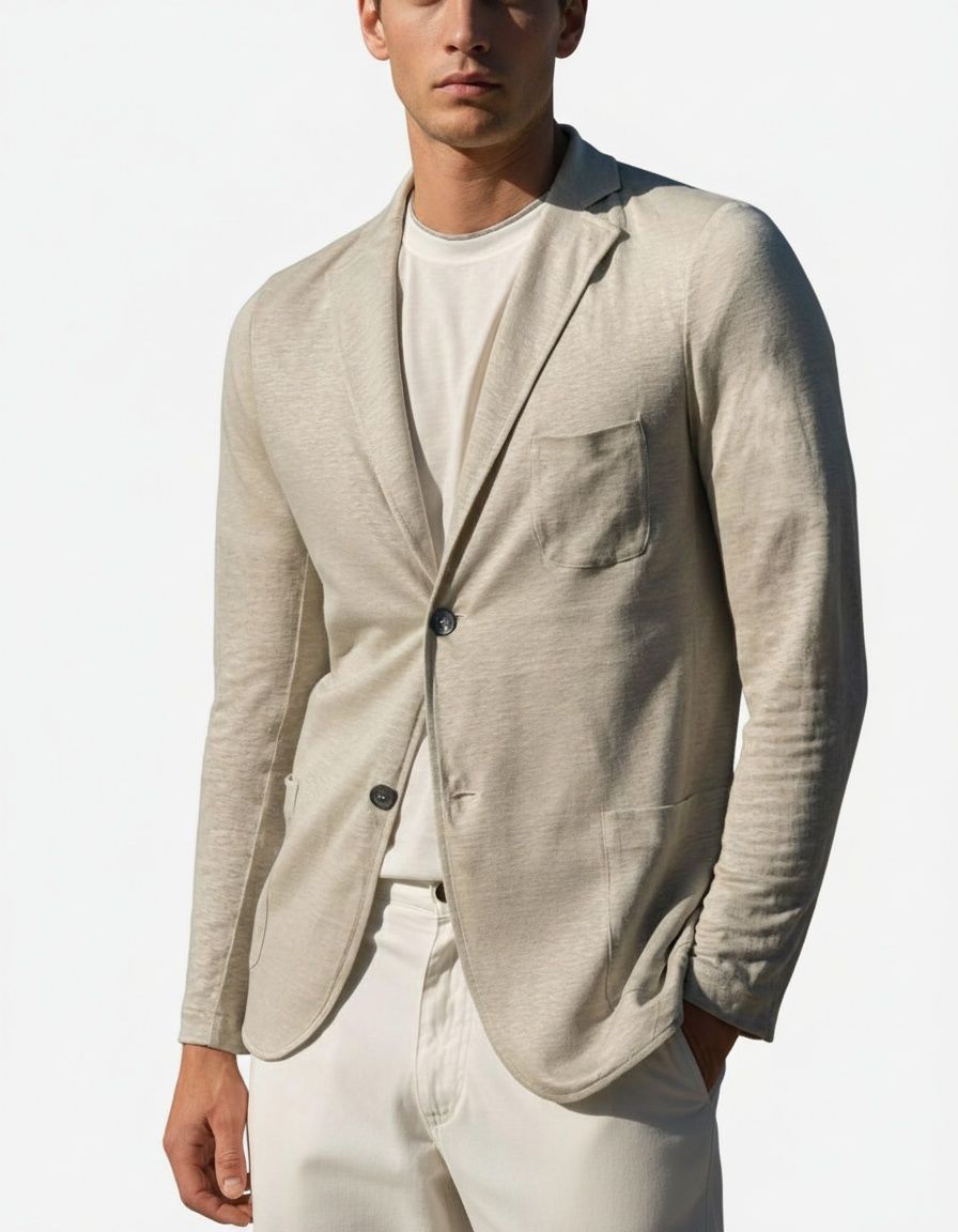 Lässiger, locker geschnittener Winterblazer aus Baumwollmischgewebe für Herren