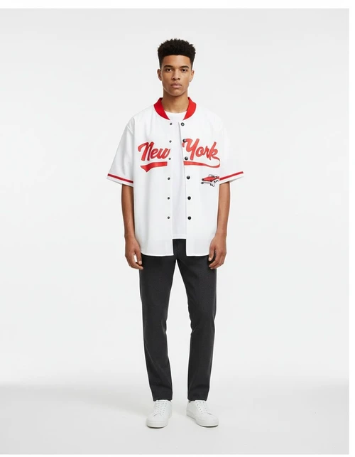 Slim Fit Printed Short-Sleeve Beach Shirt for Men's Casual Summer Wear