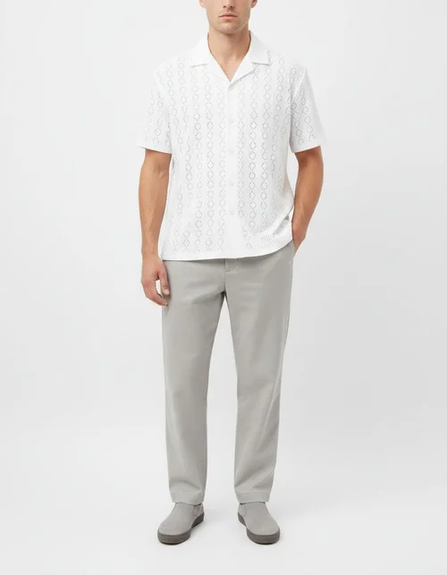 Hollow-Out Breathable Summer Casual Shirt for Men