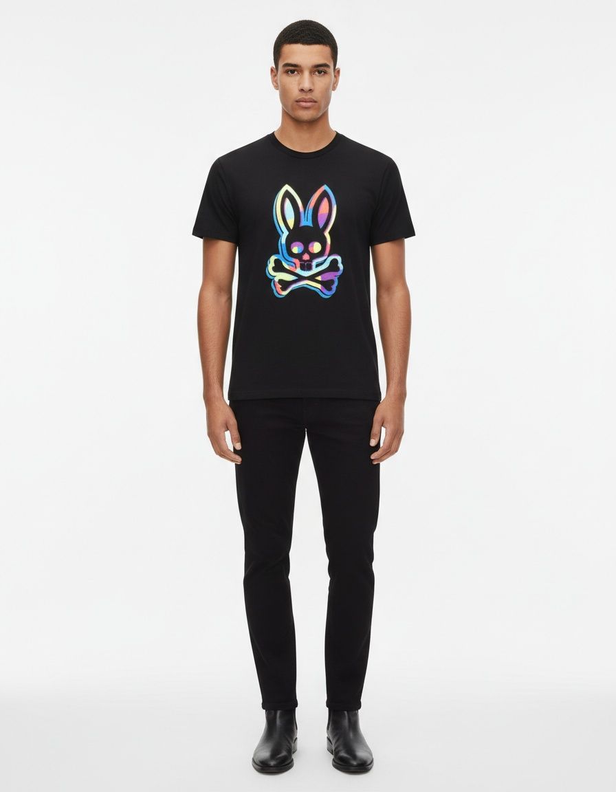 Letter Print Short-Sleeve Breathable T-Shirt with Loose Fit for Men's Casual Summer Style