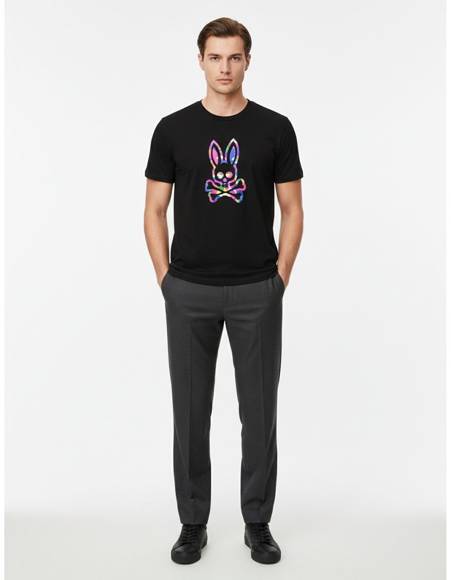 Loose Fit Letter Print Breathable T-Shirt for Men's Casual Summer Streetwear