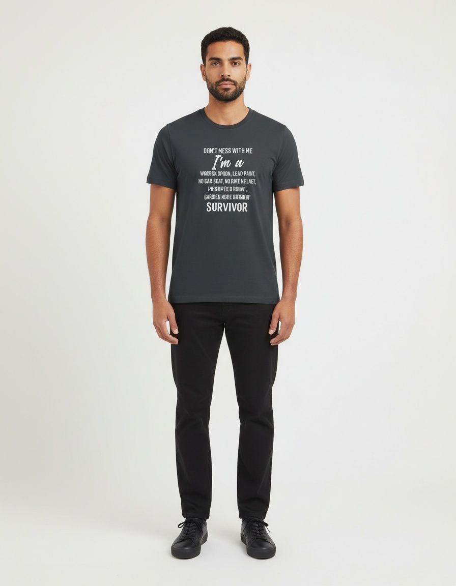 Loose Fit Letter Print Summer T-Shirt with Breathable Casual Style for Men's Streetwear