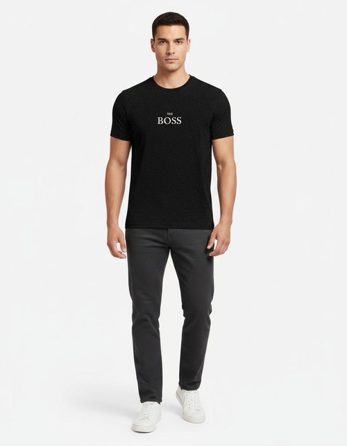 Letter Print Breathable Summer T-Shirt with Loose Plus-Size Fit for Men's Street Style