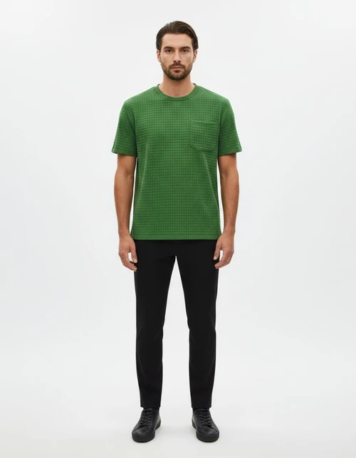 Slim Fit Breathable Crew Neck Short Sleeve T-Shirt for Men's Casual Summer Wear