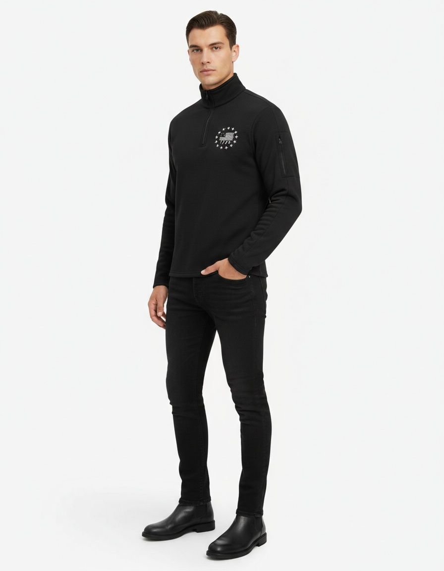 Lässiges Sweatshirt mit Stehkragen und halbem Reißverschluss, atmungsaktiv, für den Herbst geeignet – perfekt für Herren