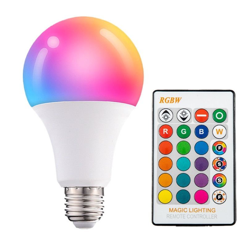 Smart RGB LED Light Bulb E27 with Remote Control and Dimming