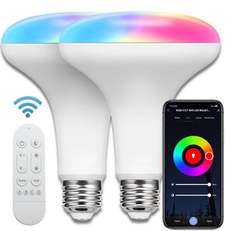 Smart WiFi LED Bulb RGB CCT Dimmable E27/B22 Alexa Google Home