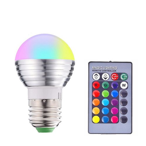 Smart RGB LED Light Bulb with Remote Control E27/E26/B22