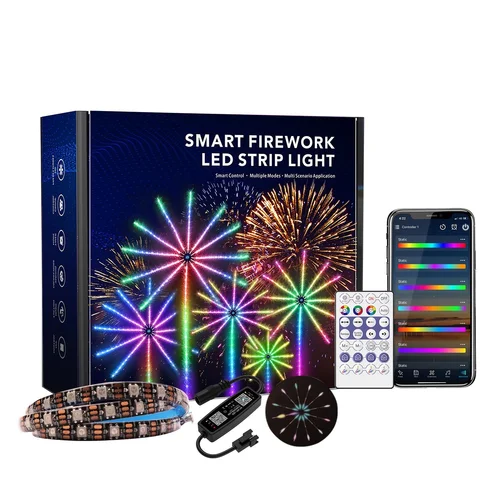 Smart Firework LED Strip Light RGB Music Sync App Control